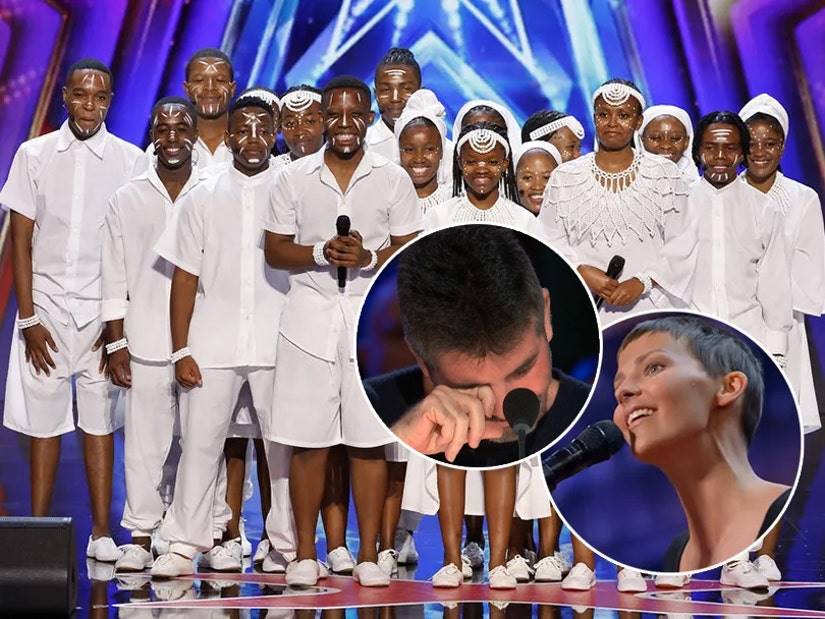 ‘AGT’ Premiere Simon Cowell Cries as Choir Pays Tribute to Late